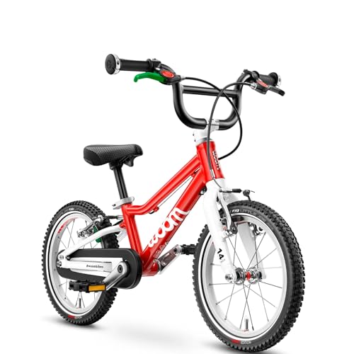 woom 2 Children’s Bicycle for Kids 3-4.5 Years Old, 14-Inch Wheels, Lightweight Bike with Handbrake & Chain Guard, Boys & Girls - Red