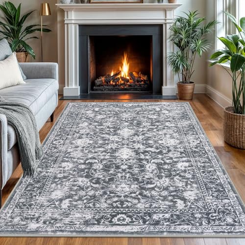 KILOCOCO Printed Vintage Floral Rug Area Rug Runner Rug Indoor Rug