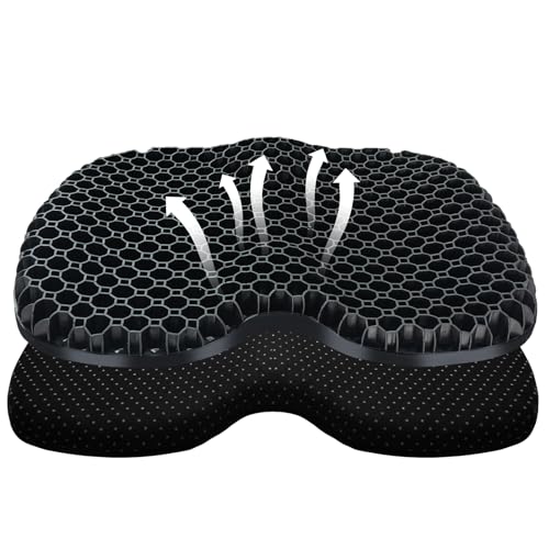 ohaayoo Kayak Seat Cushion, Thicken Anti Slip Waterproof Gel Kayak Seat, Portable Canoe Rowing Rubber Dinghy Pad for Stadium Sit in Kayak Inflatable Fishing Kayak Canoe Kayak Accessories