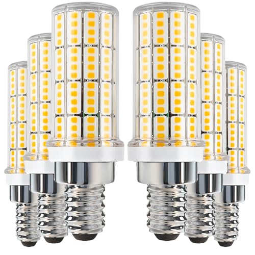 RIUVAO 20W 6pcs LED Corn Light Bulb 200W Equivalent 2500Lumen Non-Dimmable LED Candelabra Light Bulbs for Ceiling Fan Home Kitchen Bathroom Indoor
