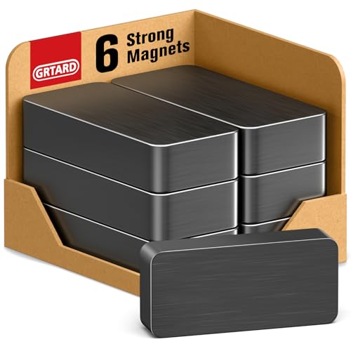 Grtard 12 Pack Heavy Duty Magnets - Craft & DIY, 1 7/8" x 7/8" x 3/8" Rectangular Ceramic Magnets