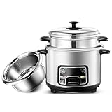 Rice Cooker (2-5L) Home Multi-function Stainless Steel Inner Pot Rice Cooker，Small Appliances Can Accommodate Up To 1-7 People 220-240V US/EU(4L-700W)