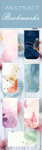 Zesta 3D Cute Magnetic Book Mark Gifts for Book Lovers | Book Marks for Book Lovers | Bookmarks Aesthetic for Books | Cartoon Magnetic Bookmarks (Abstract, Medium)