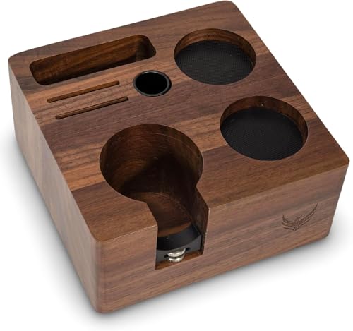 KNODOS 54mm Espresso Tamping Station V3 - Portafilter Stand Espresso Organizer for Breville Machines with Tamper Holder, Distributor Slot, and Multi Accessory Storage