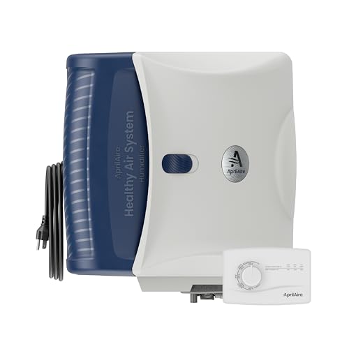 AprilAire 720M Whole-House Fan-Powered Evaporative Humidifier – 21 Gallons Per Day, Water Saving With Manual Control for up to 6,250 Sq. Ft., Part of the AprilAire Healthy Air System