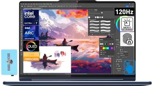 Lenovo Yoga 9i Home & Business 2-in-1 Laptop (Intel Ultra 7-155H 16-Core, 14.0" 120 Hz Touch 2.8K (2880x1800), Intel Arc, Backlit KB, WiFi, Win 11 Home) with Dockztorm Hub 197304-MAINVAR