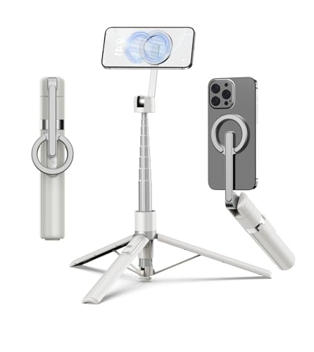 TONEOF 60" Cell Phone Selfie Stick Tripod,Smartphone Stand All-in-1 with Integrated Wireless Remote,Portable,Lightweight,Extendable Phone Holder for 4''-7'' iPhone and Android(Black)