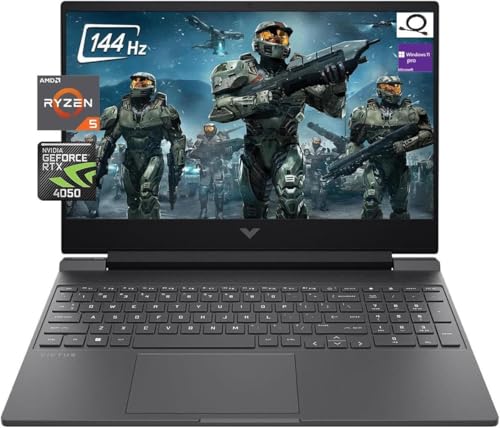 HP Victus Gaming Laptop, 15.6" FHD 144Hz DTS Display, AMD Ryzen 5 8645HS Processor, NVIDIA GeForce RTX 4050, 64GB RAM 2TB SSD, Bluetooth 5.3, Backlit Keyboard, Wi-Fi 6, Windows 11 Pro, Gray