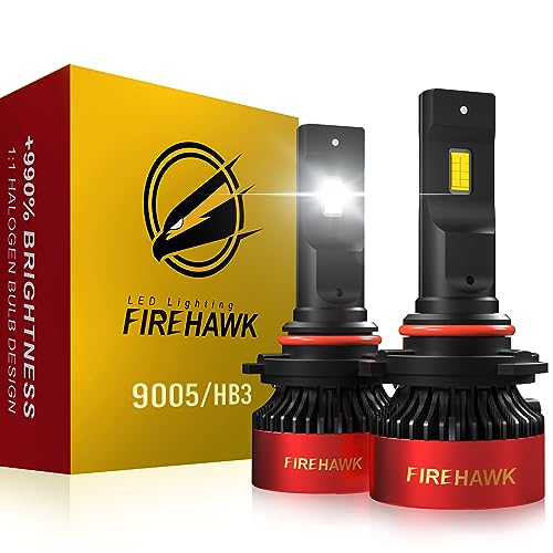 Firehawk Bulbs 70000LM Pure White 6000K Plug & Play IP68 Waterproof Fog Light, Pack of 2