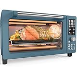 Nuwave Bravo Pro Smart Air Fryer Toaster Oven Combo, Airfryer Convection Oven Countertop, 10-in-1 Functions with Quicker & Even Crisp Technology, 1800W, 50-450°F, PFAS-Free, 21QT, Cozy Blue