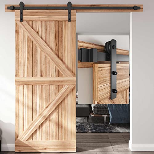 EaseLife Heavy Duty Sliding Barn Door Hardware Track Kit