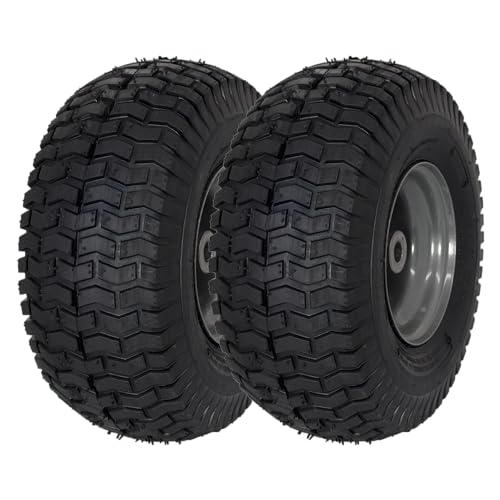 MARASTAR Wheel Assembly, Pneumatic Replacement Lawn Mower Front Tires Compatible with Craftsman Riding Lawn Mowers