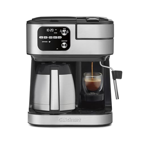 Cuisinart Coffeemaker, Coffee Center Barista Bar 4-In-1 Coffee Machine, Single-Serve Coffee, Espresso & Nespresso Capsule Compatible, 10-Cup Thermal Carafe, Black, SS-4N1TNAS