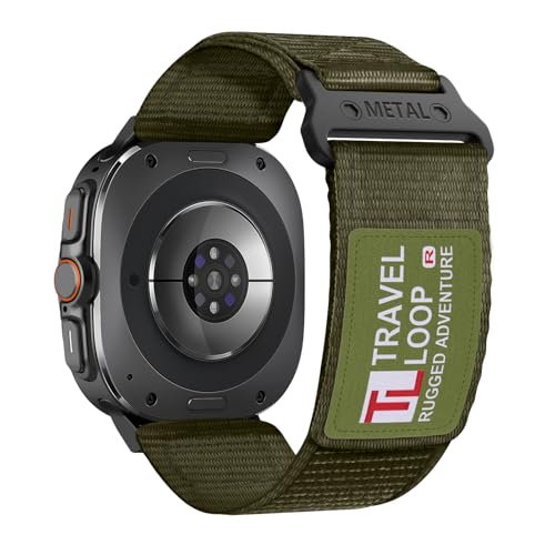 Rugged Nylon Band for Galaxy Watch Ultra Bands 47mm for Men Women,One Click No Gap Fabric Woven Wristbands Adjustable Sport Strap for Samsung Galaxy Watch 7 Ultra Band 47 mm for Man