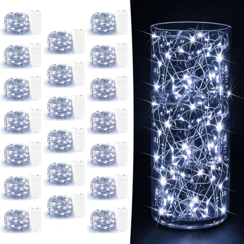 Fairy Lights Battery Operated LED Twinkle Lights Copper Wire Mini String Lights Firefly Starry Lights for Mason Jars Party Crafts Wedding Décor