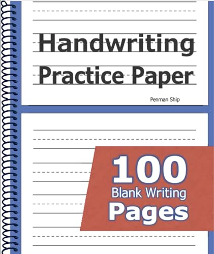 Handwriting Practice Paper: 100 Blank Writing Pages - For Students Learning to Write Letters