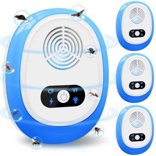 Ultrasonic Pest Repeller, 4PCS Upgraded Powerful Mouse Repellent plug in Pest Control, Effective Against for Mice, Rats, Spiders, Cockroaches, Ants, Mosquitoes