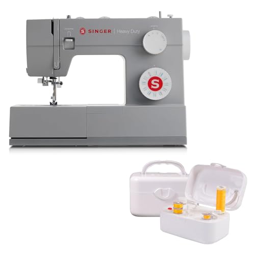 SINGER 4423 Heavy Duty Sewing Machine With Included Accessory Kit, 97 Stitch Applications + SINGER Bobbin Winder - for Class 15 and 15J Bobbins - Battery Powered with Included Power Adapter
