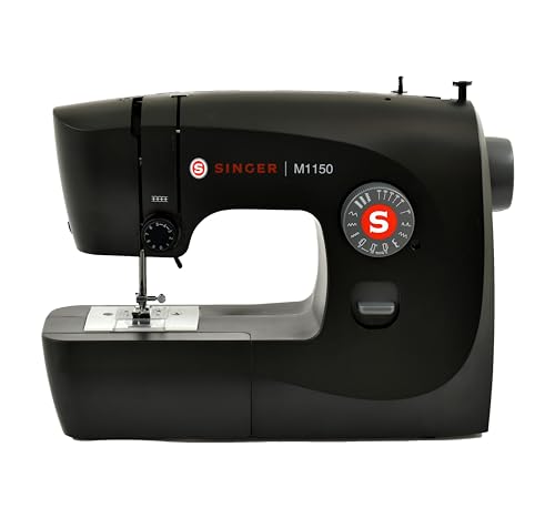SINGER M1150 Lightweight & Portable Sewing Machine With 45 Stitch Applications, LED Light & 4-step Buttonhole | Used for Mending and Sewing