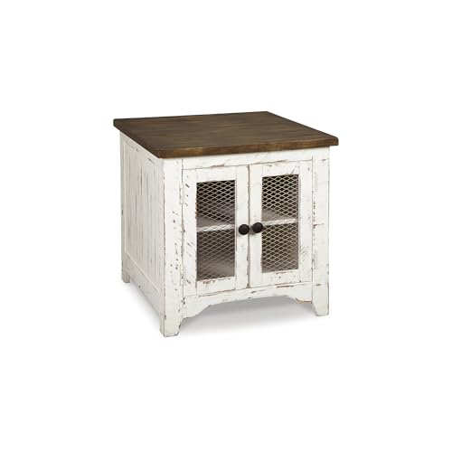 Signature Design by Ashley Valebeck Farmhouse Rectangular End Table with Storage