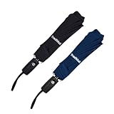 TradMall 2 Pack Travel Umbrella, Double Vented Canopy Windproof Automatic Strong Compact Folding Umbrellas for Rain Women and Men, Black & Navy Blue