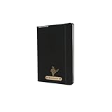 AICA Personalized Name & Charm Leather Notebook Diary - A5 Size, 180 Ruled Pages (Black) | Customized Christmas Secret Santa Happy New Year Gifts Daily Office Journal Diary for Men Women Girls & Boys