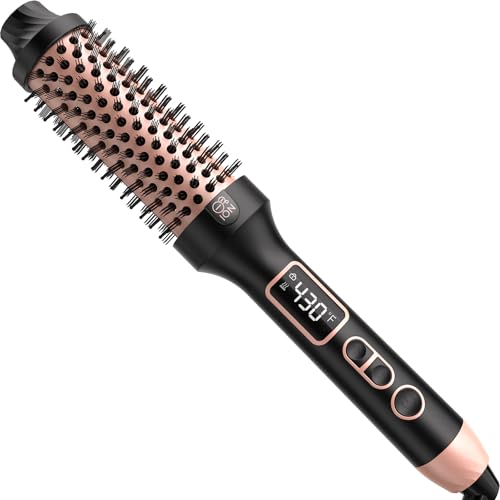Nimmu Thermal Brush, 1.5 inch Heated Round Brush, Curling Iron with 10 Temperature Control