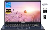 ASUS Vivobook Ultrathin Go Laptop 2024Newest, 14'' FHD Display, Dual-Core Intel Celeron N4500 (Upto 2.80GHz), 4GB RAM, 128GB (64GB eMMC+64GB SD), Webcam, Long Battery, Windows 11S +MarxsolAccessory
