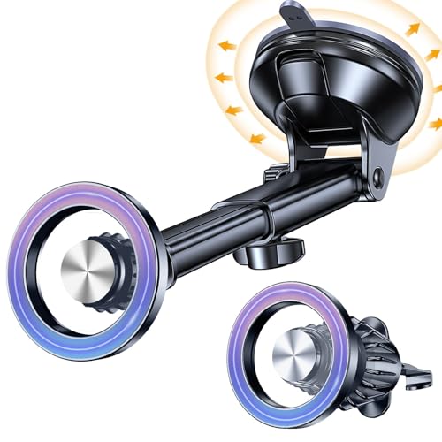 MagSafe Car Mount - Windshield, Vent, Dash Magnetic Phone Holder for iPhone 12-15 Pro Max