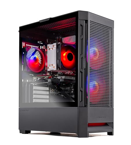 Skytech Gaming Blaze4 Mini Desktop PC, Ryzen 5 9600X 3.9 Ghz (5.4GHz), AMD RX 7600 8GB, 1TB NVMe SSD, 16GB DDR5 RAM 5200, 650W Gold PSU, Wi-Fi, Win 11