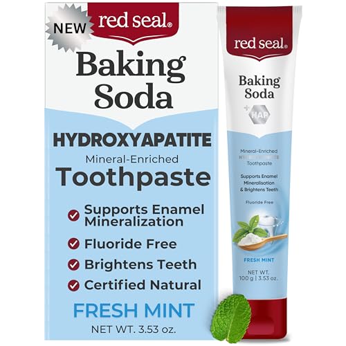 Red Seal Toothpaste - No Fluoride, No Preservatives, No Artificial Flavors or Colors - Protects Teeth & Gum Health Naturally & Cleans for Visibly Brighter Smile 3.5oz