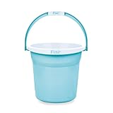 FLAIR ESTELLA 8 LTR Blue I Plastic Bathroom Bucket | Strong and Durable Water Storage Bucket | Ideal for Bathing and Everyday Use