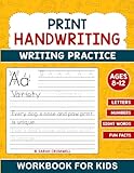 Print Handwriting Workbook for Kids: Writing Practice with Letters, Numbers, Sight Words and Fun Facts (Writing Practice Workbooks)