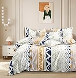 THE HOME STYLE 300 TC Cotton Feel Glace Cotton Elastic Fitted All Around Printed Full Length Single Bed Bedsheet with 1 Pillow Cover Fits Upto 8 Inches Mattress (36"x78", Abstract Mist), Multicolor
