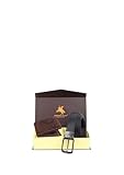 LONDON ALLEY ELK Minimalistic Vintage Brown Leather Wallet & Black/Brown Reversible Belt Combo Gift Box for Men., Brown, Minimalist, Brown, Minimalist