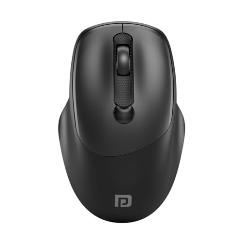Portronics Toad 7 Wireless Mouse, Bluetooth 5.3V & 2.4 GHz Wireless, Adjust Sensitivity Upto 3200 DPI, Rechargeable Built in Battery(Black)