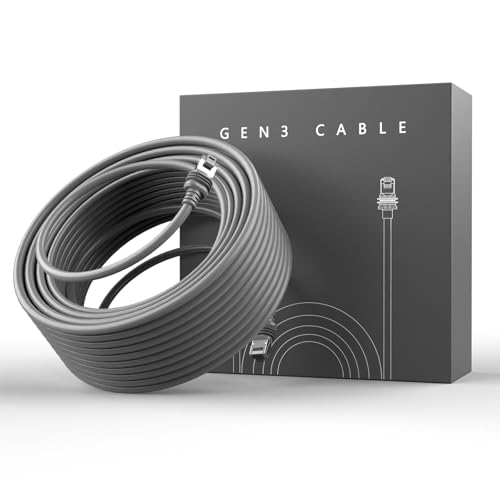Zinweyton Starlink Cable Gen2/Gen3 for Starlink Standard Kit, Replacement Extension Star Link V2/V3 Cable Waterproof Grey