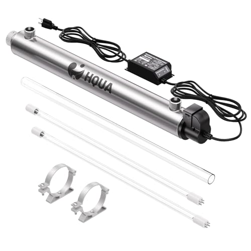 HQUA OWS-6 120V 25W Kitchen Undersink Ultraviolet Water Purifier Filter, +1 Extra UV Bulb