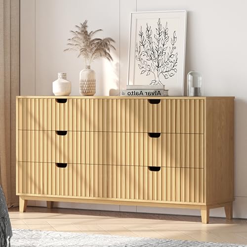 Zenflare Dresser for Bedroom Wood Dresser, Large Chest of Drawers for Bedroom, Living Room, Hallway, Entryway, Drawer Organizer