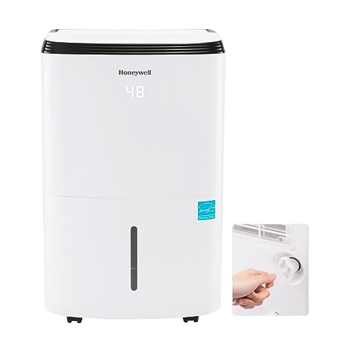 Honeywell 50 Pint Dehumidifier with Pump for Home and Rooms up to 4000 Sq. Ft. with Energy Star Rating, Mirage Display, Washable Filter, and Change Filter Alert - TP70PWKNR