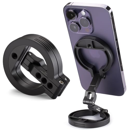 Double Magnetic Ring Phone Holder,Attach Your Phone to Iron Object,1/4" Screw Hole,Magnetic Phone Stand Compatiable with iPhone 16 15 14 13 12 Pro Max Series Magnetic Phone Case
