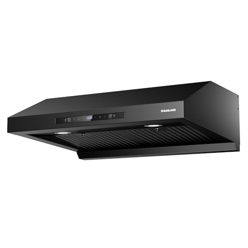 GASLAND Master 30 Inch Under Cabinet Range Hood, Matte Black, 700 CFM for Heavy-Duty Cooking Kitchen Exhaust Fan, 3-speed Powerful Stove Vent Hood 67dB, Double Filters Vent Hood with 5000K LED light