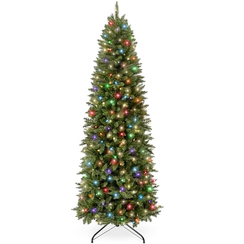 Best Choice Products Prelit Pencil Christmas Tree, Premium Artificial Tree, Realistic Lighted Spruce Holiday Décor