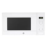 GE Countertop Microwave Oven, 1,150-watt Capacity, 1.6 Cubic Ft., 8 Auto Setting Cooking Settings, Child-Lock Technology, Kitchen Essentials for the Countertop, Dorm Room or Apartment, White