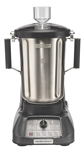 Hamilton Beach Commercial EXPEDITOR 1 Gallon / 4 Liter Culinary Blender, 3.5 HP Motor, Precision Control Touchpad, Custom Blending Programs, Clear Lid with Dosing Cup, NSF Certified, HBF1100SR