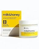natural outcome Milk & Honey Cream Moisturizer – Coconut Oil & Manuka Hydrating Lotion, Vegan and Organic Body Cream, Face and Hand Cream, Cruelty-Free Honey Body Lotion