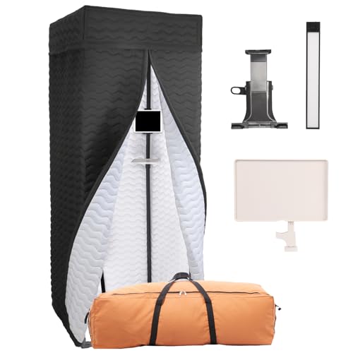 Voctent Portable Vocal Booth - Studio-Grade Echo-Free Recording Booth for Voiceover, Podcast & Music, Acoustic Treatment for Home Studio