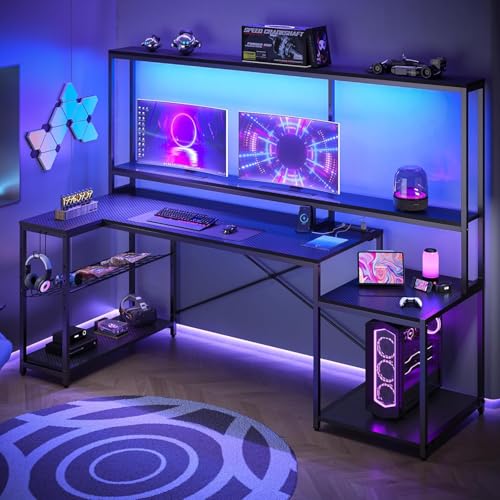 Bestier Computer Desk with Power Outlets