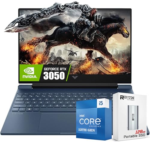 HP Victus 15.6" FHD 144Hz Gaming Laptop, Intel 8-Core i5-12450H(Beats i7-11800H), NVIDIA GeForce RTX 3050, Backlit KB, Touchpad, WiFi 6, W/Portable 128GB SSD, Blue, Windows 11 Home(64GB |2TB SSD)