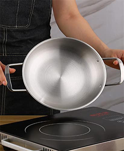 Stainless Steel Seafood Pot Golden Thickened Single Small Hot Pot Noodle Ear Seafood Home Appliance(white-Fruit peach5,24cm)